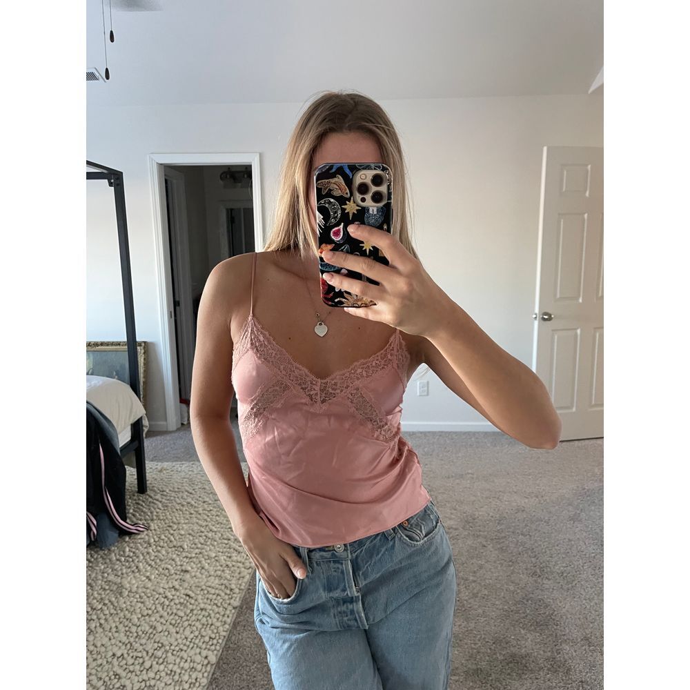 Victoria's Secret Light Pink‎ Lace Satin Camisole
